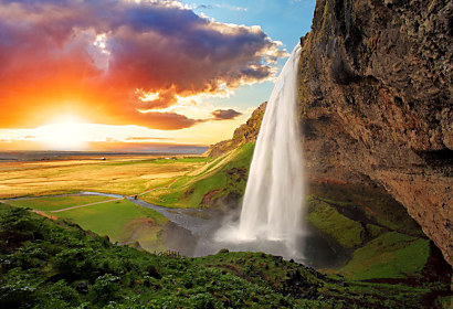 Fototapeta Vodopád Seljalandsfoss Island 24751
